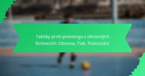 Taktiky proti-pressingu v obranných formacích: Obnova, Tlak, Pozicování